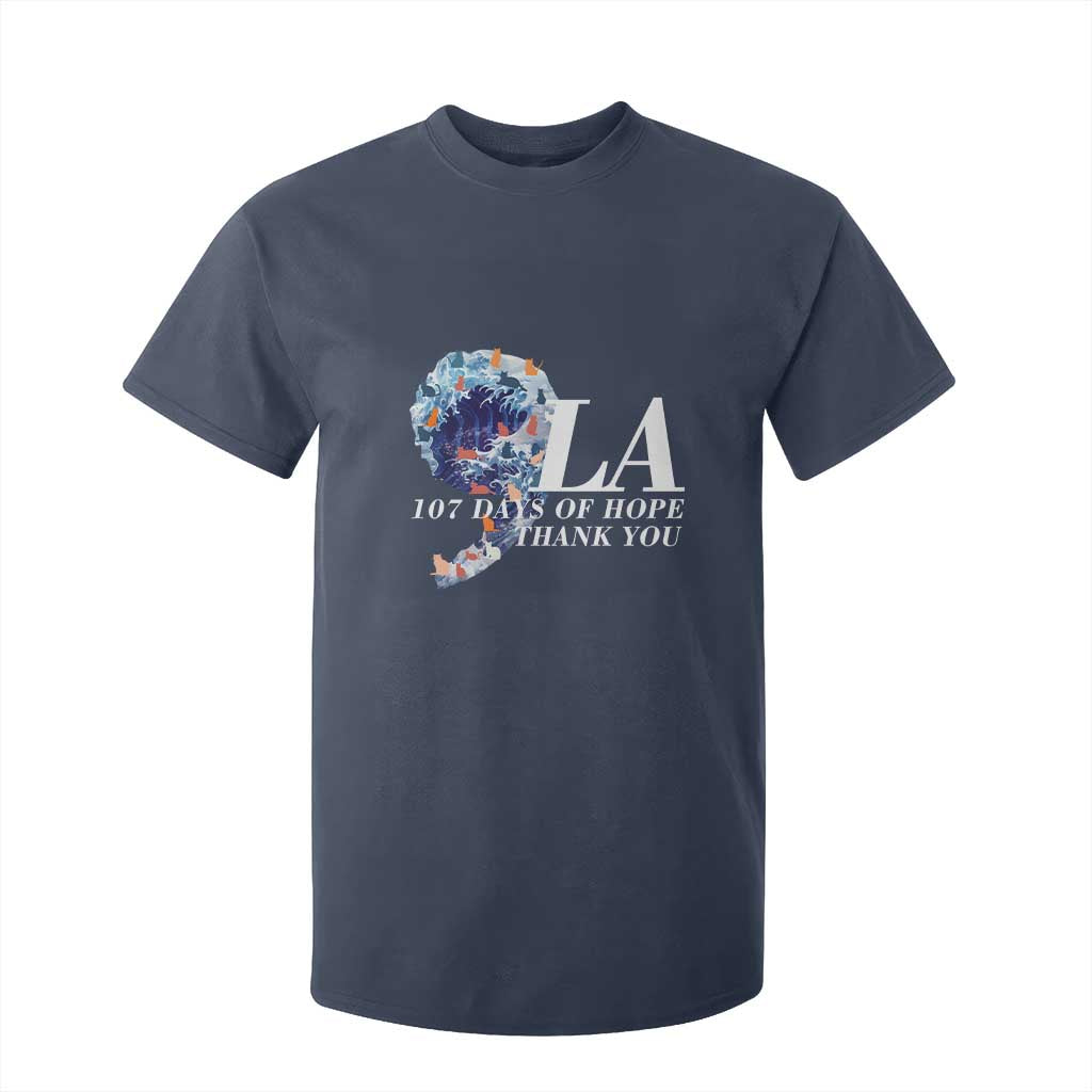 107 Days of Hope Thank You Kamala T Shirt For Kid The Great Wave Kanagawa Japanese Cat TS10 Navy Print Your Wear