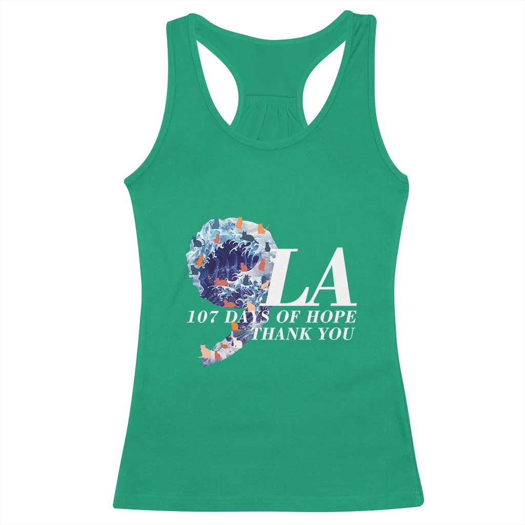 107 Days of Hope Thank You Kamala Racerback Tank Top The Great Wave Kanagawa Japanese Cat TS10 Irish Green Print Your Wear