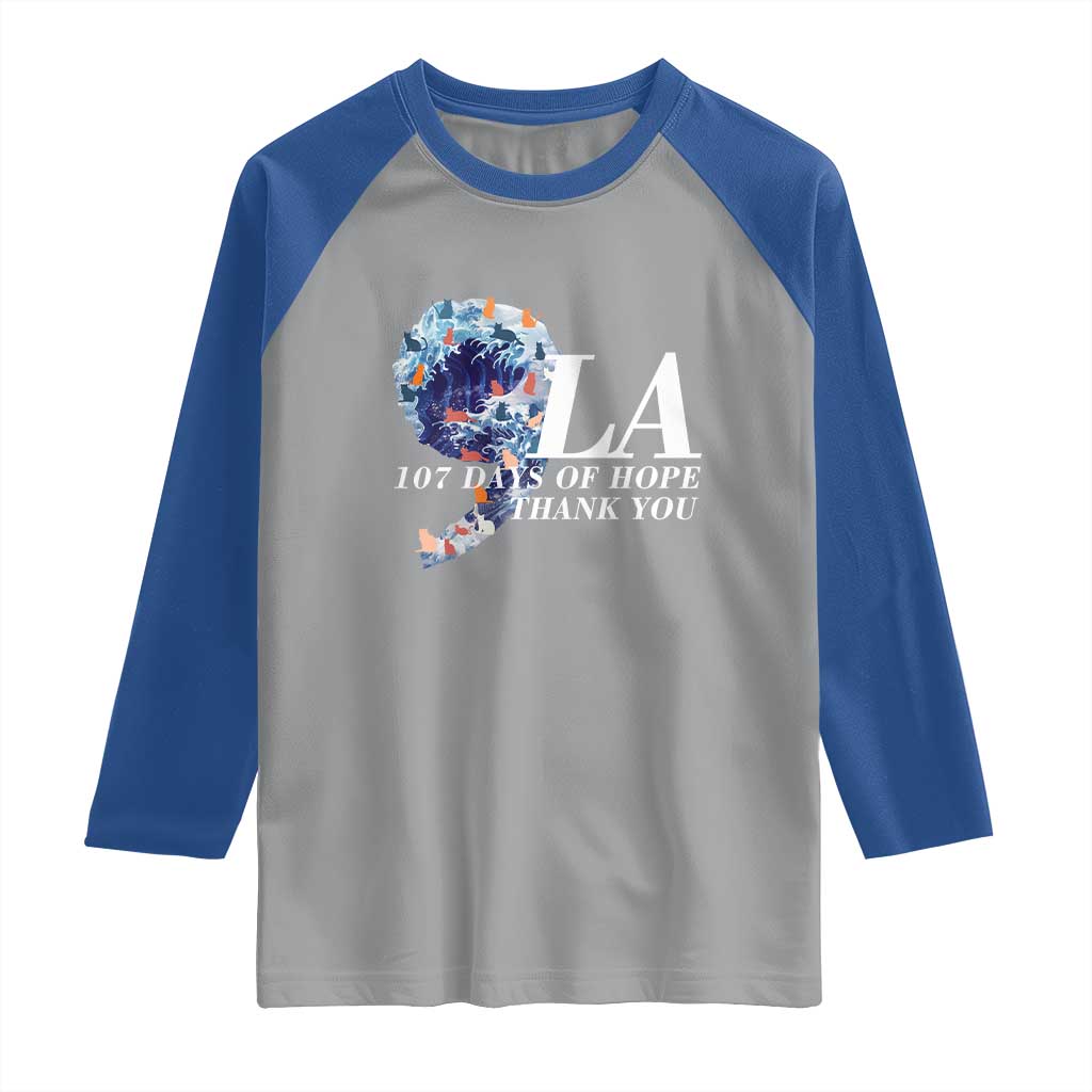 107 Days of Hope Thank You Kamala Raglan Shirt The Great Wave Kanagawa Japanese Cat TS10 Sport Gray Royal Print Your Wear