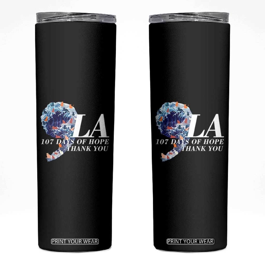 107 Days of Hope Thank You Kamala Skinny Tumbler The Great Wave Kanagawa Japanese Cat TS10 Black Print Your Wear