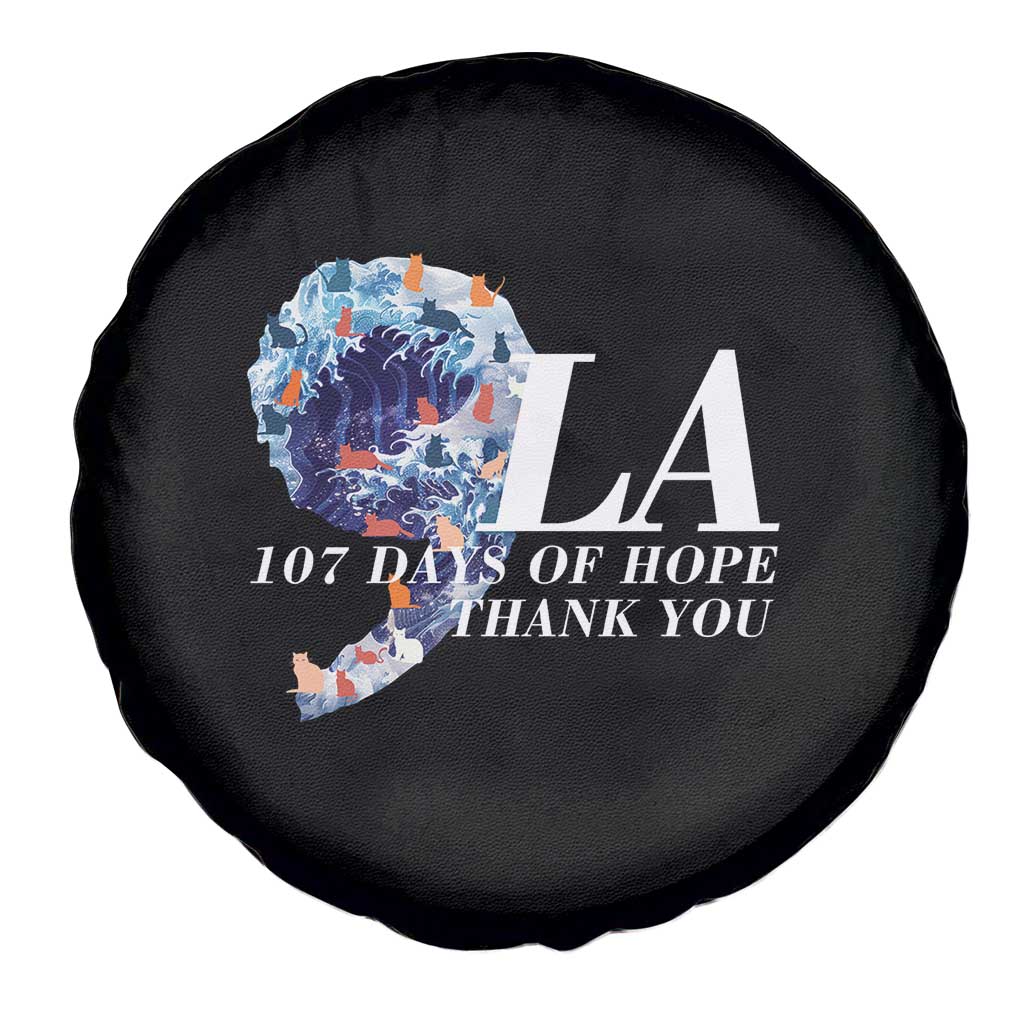 107 Days of Hope Thank You Kamala Spare Tire Cover The Great Wave Kanagawa Japanese Cat TS10 Print Your Wear