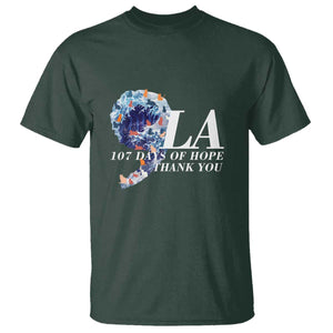 107 Days of Hope Thank You Kamala T Shirt The Great Wave Kanagawa Japanese Cat TS10 Dark Forest Green Print Your Wear