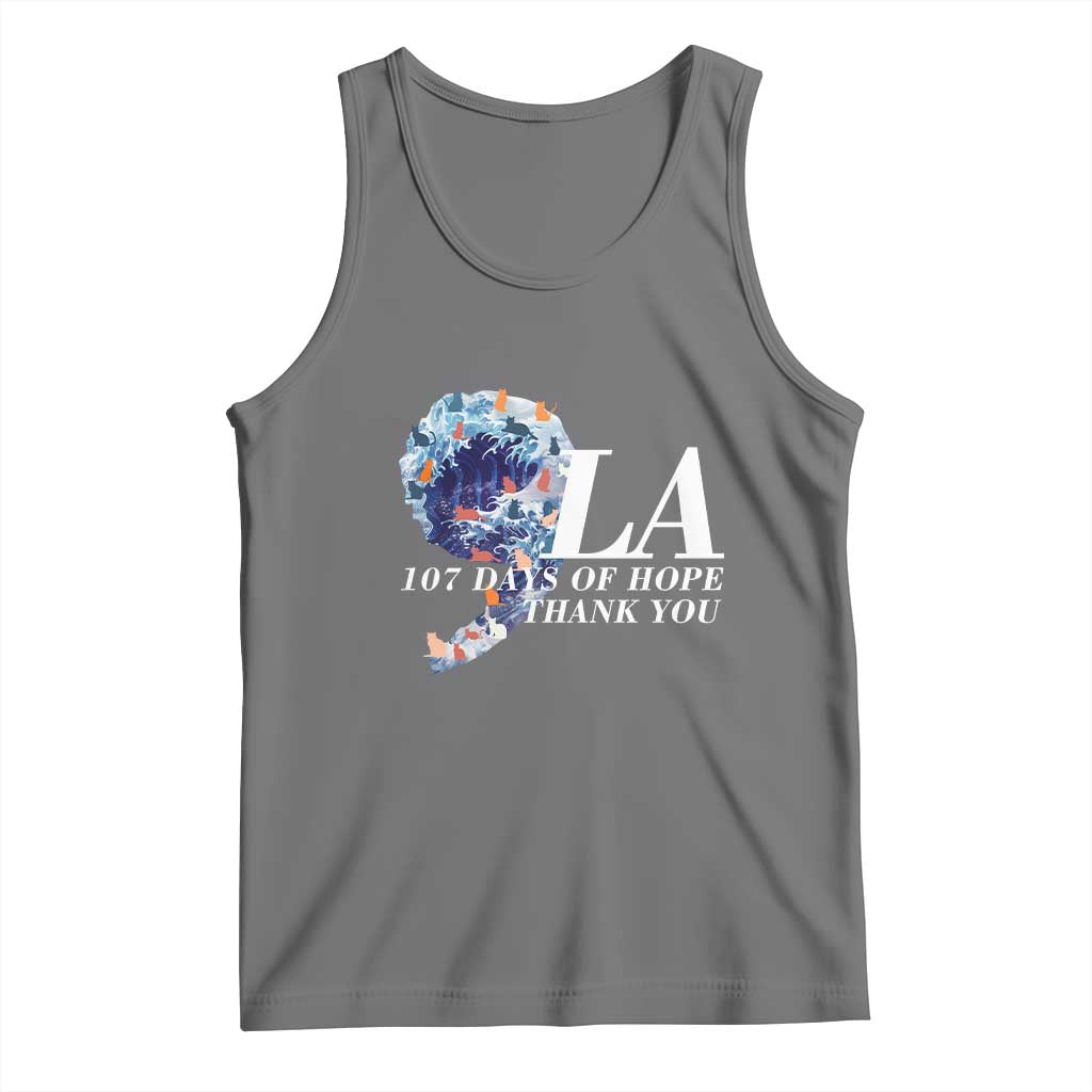 107 Days of Hope Thank You Kamala Tank Top The Great Wave Kanagawa Japanese Cat TS10 Black Heather Print Your Wear
