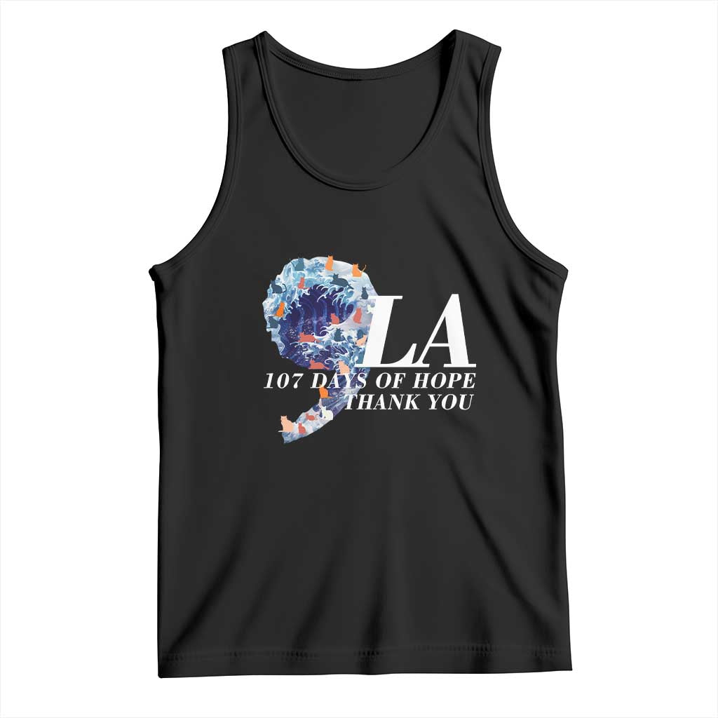 107 Days of Hope Thank You Kamala Tank Top The Great Wave Kanagawa Japanese Cat TS10 Black Print Your Wear