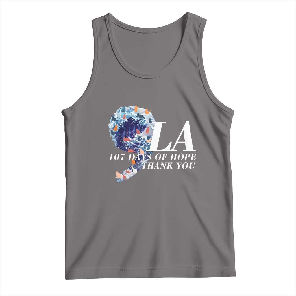 107 Days of Hope Thank You Kamala Tank Top The Great Wave Kanagawa Japanese Cat TS10 Deep Heather Print Your Wear