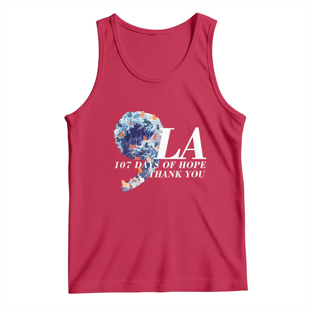 107 Days of Hope Thank You Kamala Tank Top The Great Wave Kanagawa Japanese Cat TS10 Red Print Your Wear