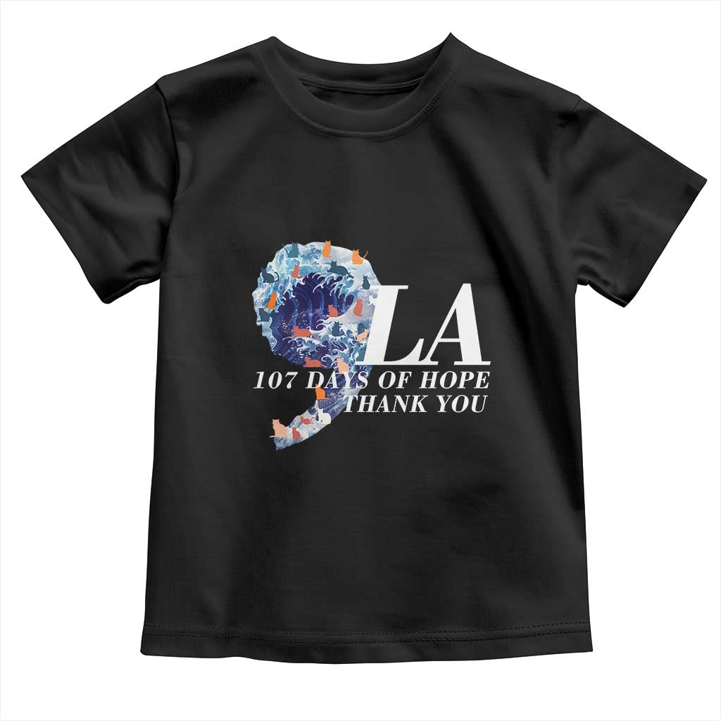 107 Days of Hope Thank You Kamala Toddler T Shirt The Great Wave Kanagawa Japanese Cat TS10 Black Print Your Wear