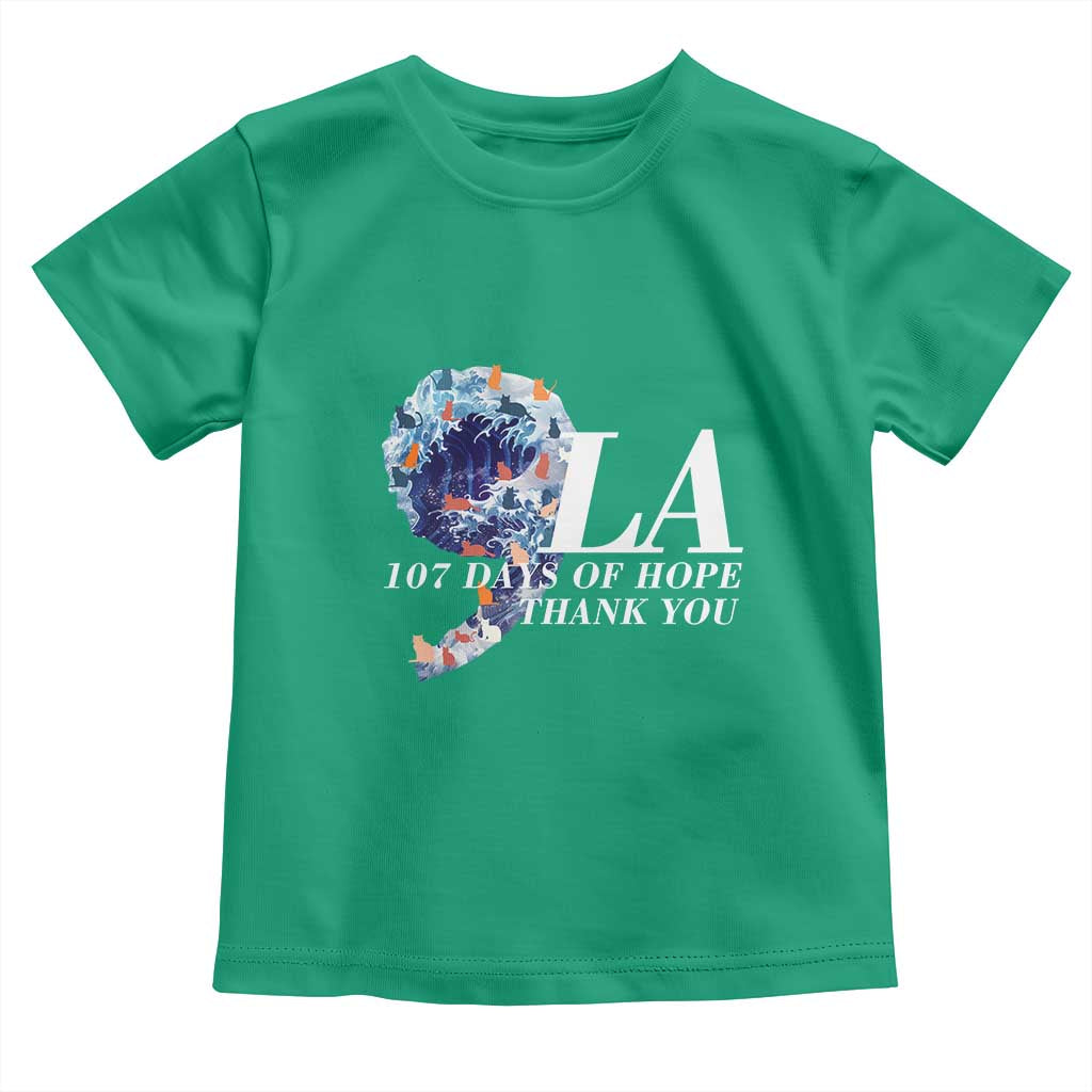 107 Days of Hope Thank You Kamala Toddler T Shirt The Great Wave Kanagawa Japanese Cat TS10 Irish Green Print Your Wear