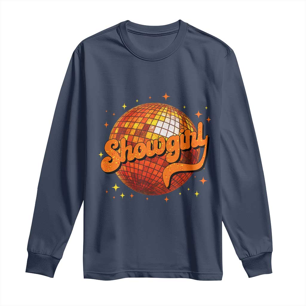 Showgirl Long Sleeve Shirt Orange Show Girl Concert Country Music Fan Gift TS10 Navy Print Your Wear
