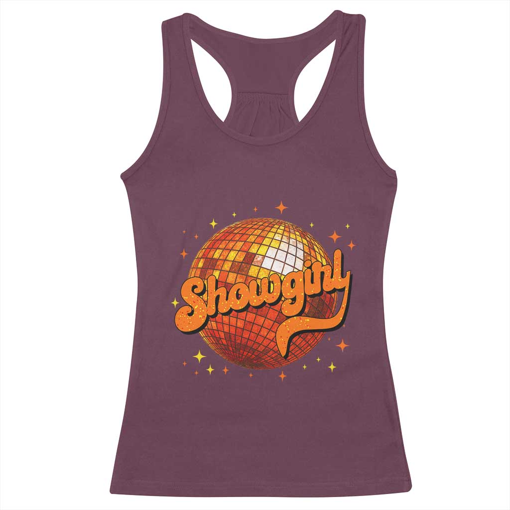 Showgirl Racerback Tank Top Orange Show Girl Concert Country Music Fan Gift TS10 Maroon Print Your Wear