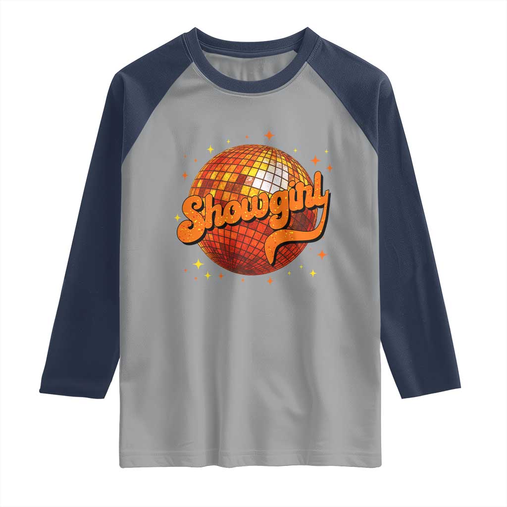 Showgirl Raglan Shirt Orange Show Girl Concert Country Music Fan Gift TS10 Sport Gray Navy Print Your Wear