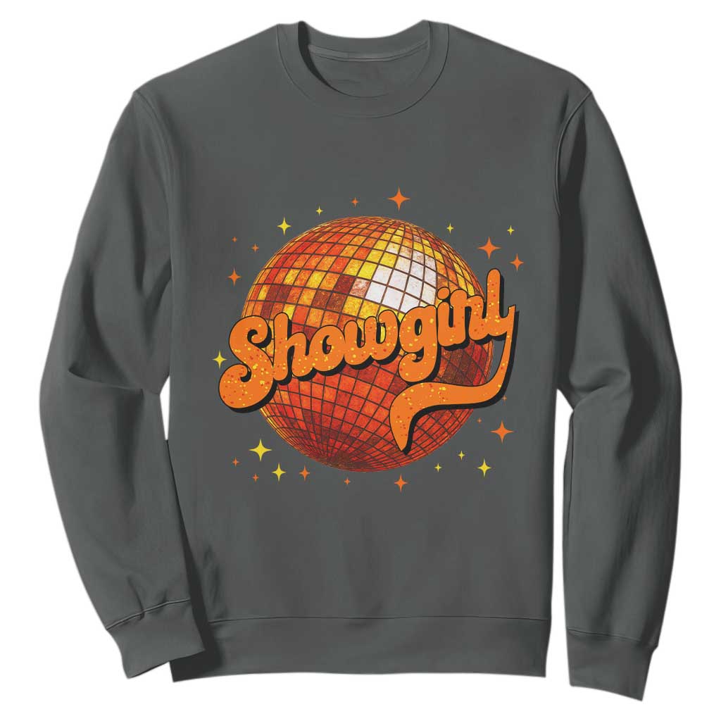 Showgirl Sweatshirt Orange Show Girl Concert Country Music Fan Gift TS10 Dark Heather Print Your Wear