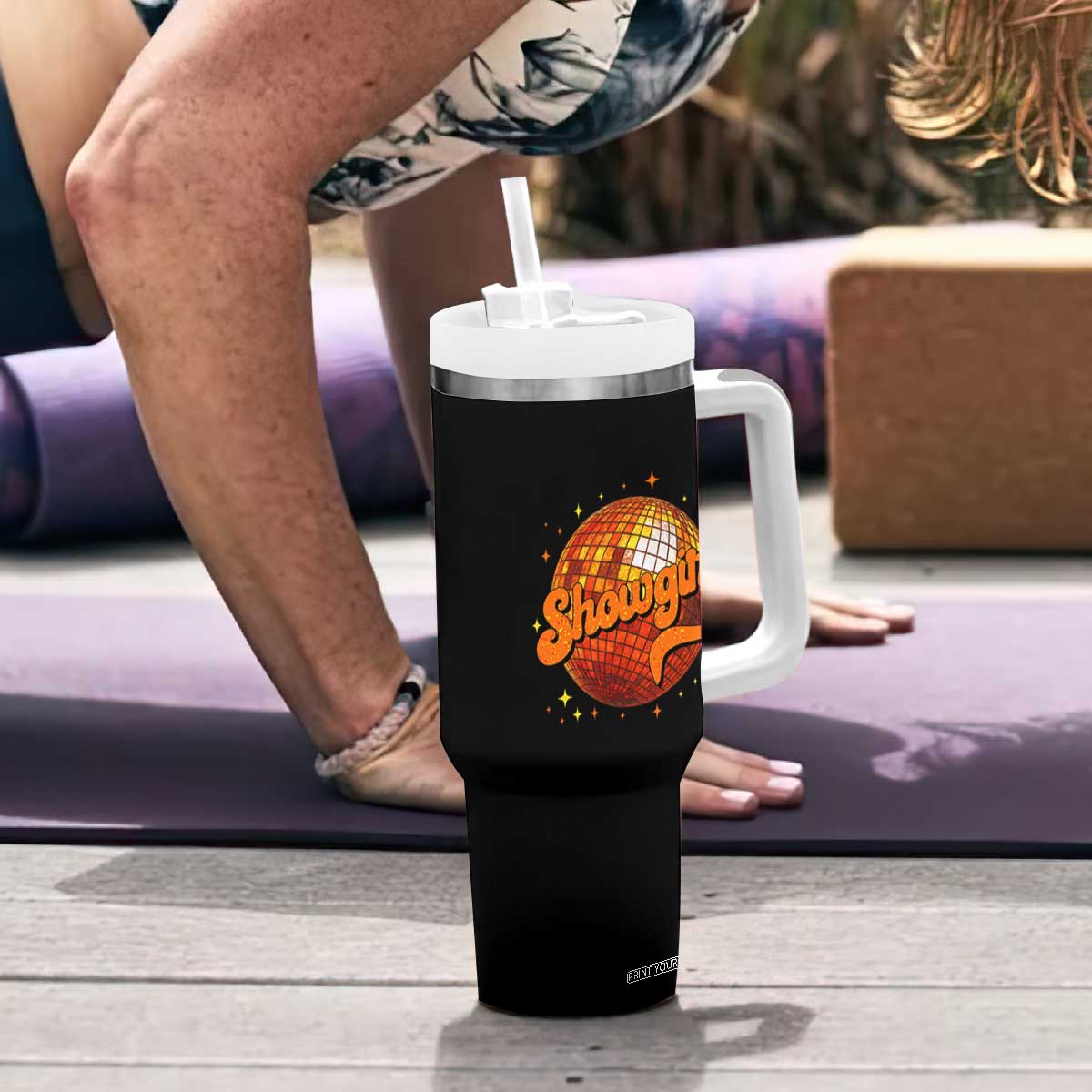 Showgirl Tumbler With Handle Orange Show Girl Concert Country Music Fan Gift TS10 Print Your Wear