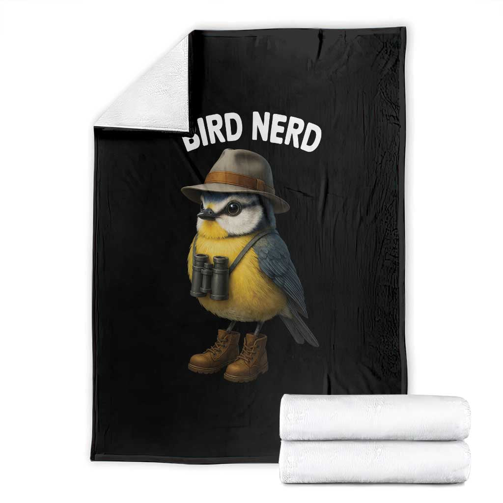 Bird Nerd Throw Blanket Funny Birding Bird Lover Watcher Twitcher TS10 Black Print Your Wear