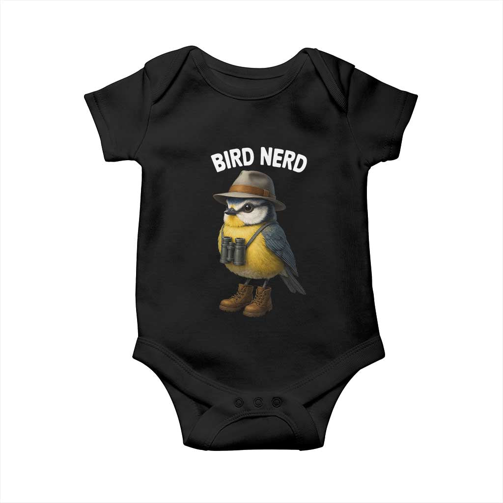 Bird Nerd Baby Onesie Funny Birding Bird Lover Watcher Twitcher TS10 Black Print Your Wear