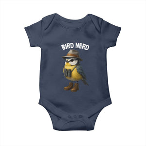 Bird Nerd Baby Onesie Funny Birding Bird Lover Watcher Twitcher TS10 Navy Print Your Wear