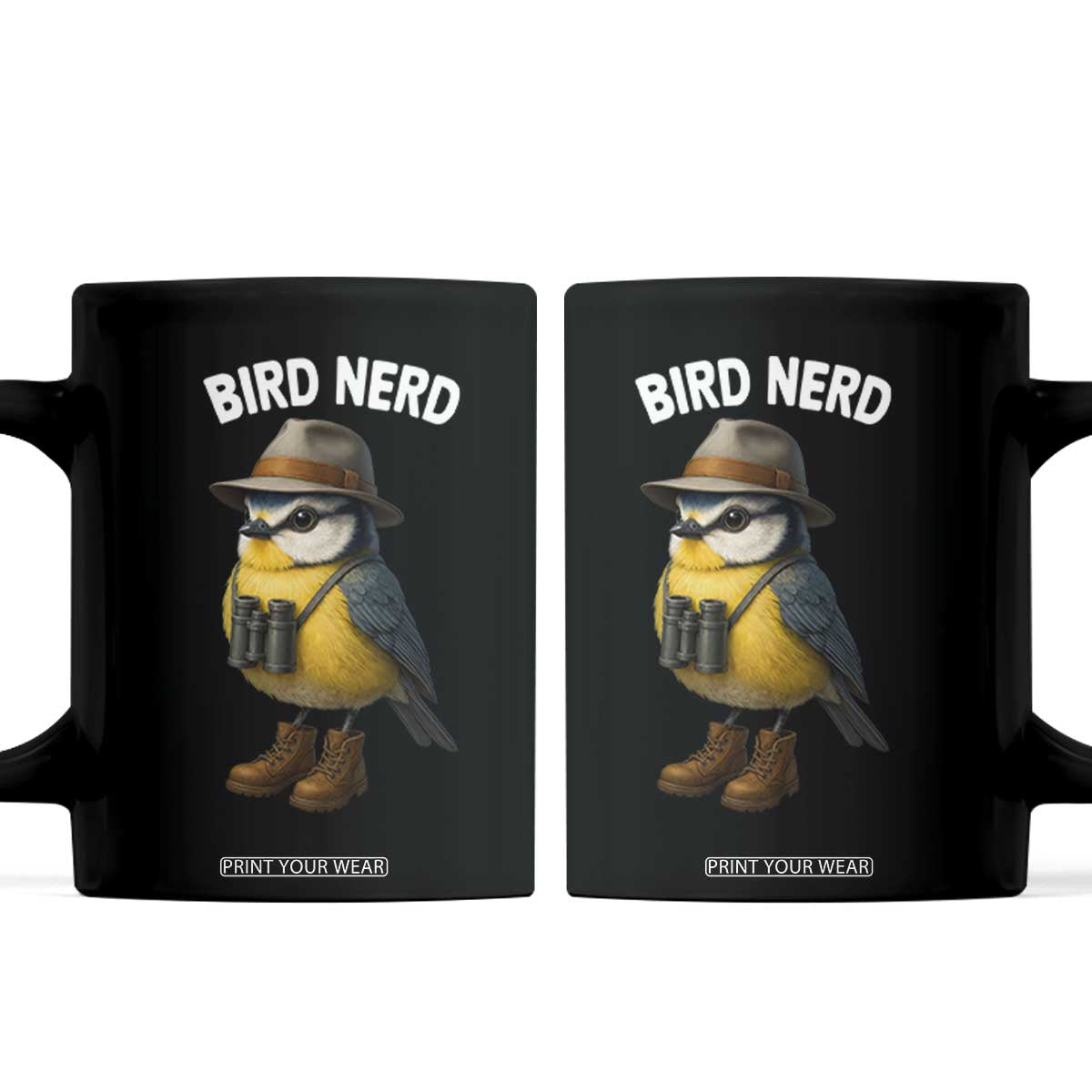 Bird Nerd Coffee Mug Funny Birding Bird Lover Watcher Twitcher TS10 Black Print Your Wear