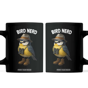 Bird Nerd Coffee Mug Funny Birding Bird Lover Watcher Twitcher TS10 Black Print Your Wear