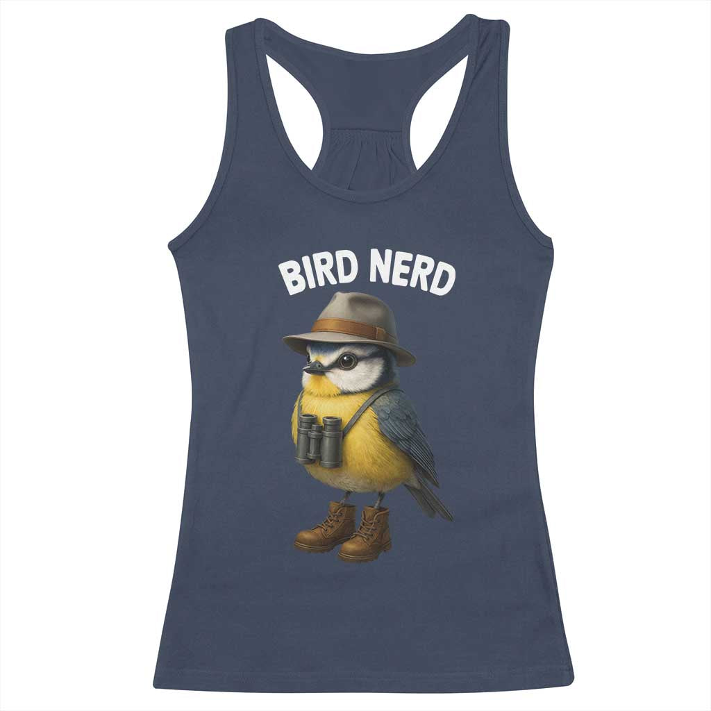Bird Nerd Racerback Tank Top Funny Birding Bird Lover Watcher Twitcher TS10 Navy Print Your Wear