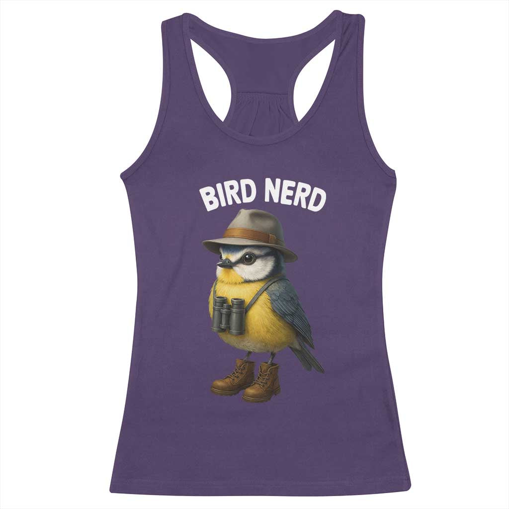 Bird Nerd Racerback Tank Top Funny Birding Bird Lover Watcher Twitcher TS10 Purple Print Your Wear