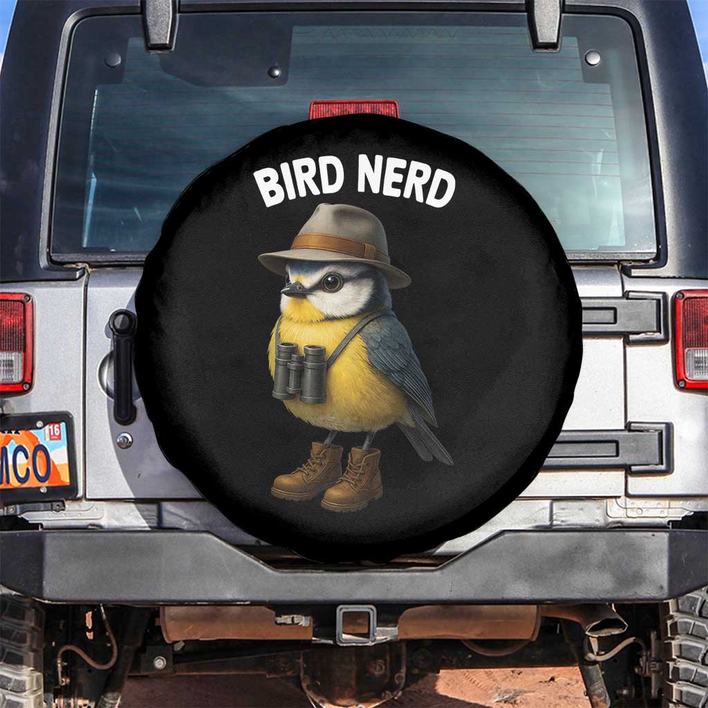 Bird Nerd Spare Tire Cover Funny Birding Bird Lover Watcher Twitcher TS10 No hole Black Print Your Wear