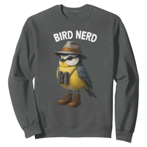 Bird Nerd Sweatshirt Funny Birding Bird Lover Watcher Twitcher TS10 Dark Heather Print Your Wear