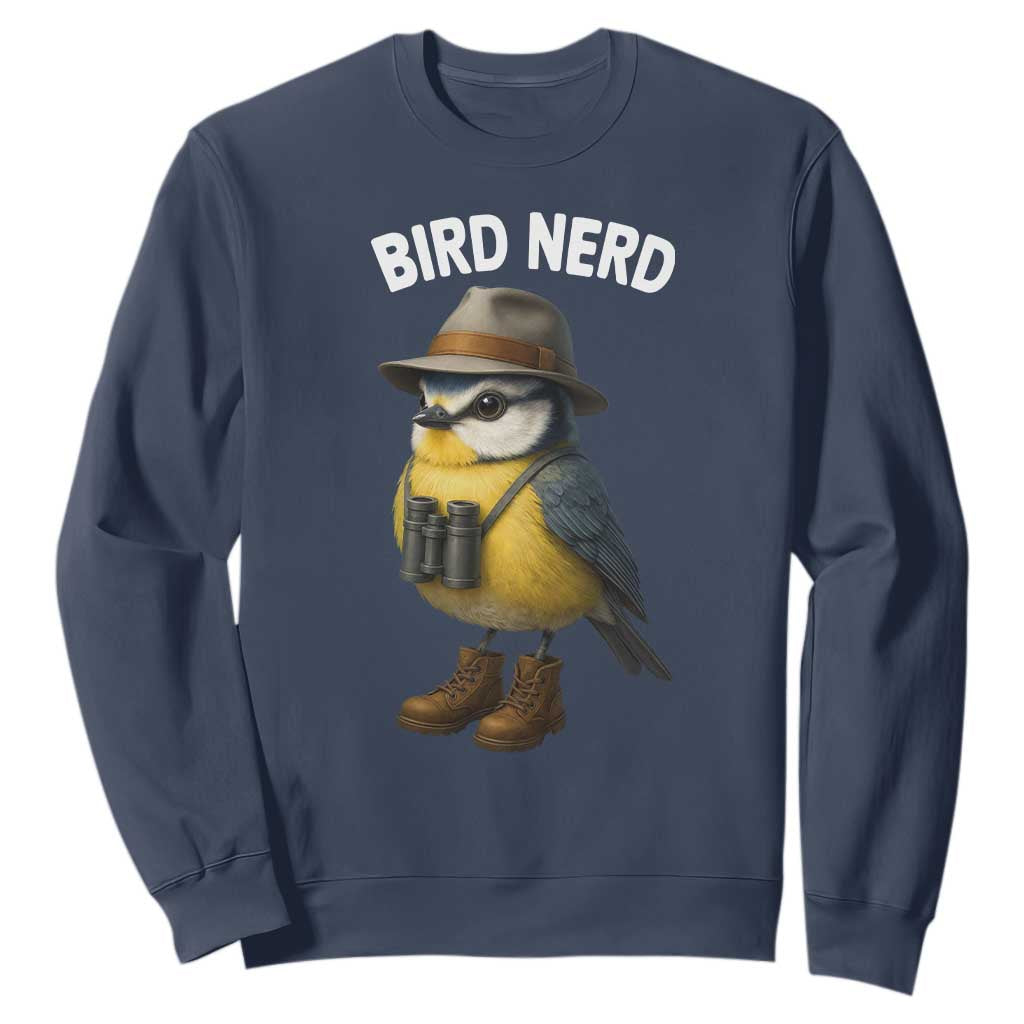 Bird Nerd Sweatshirt Funny Birding Bird Lover Watcher Twitcher TS10 Navy Print Your Wear
