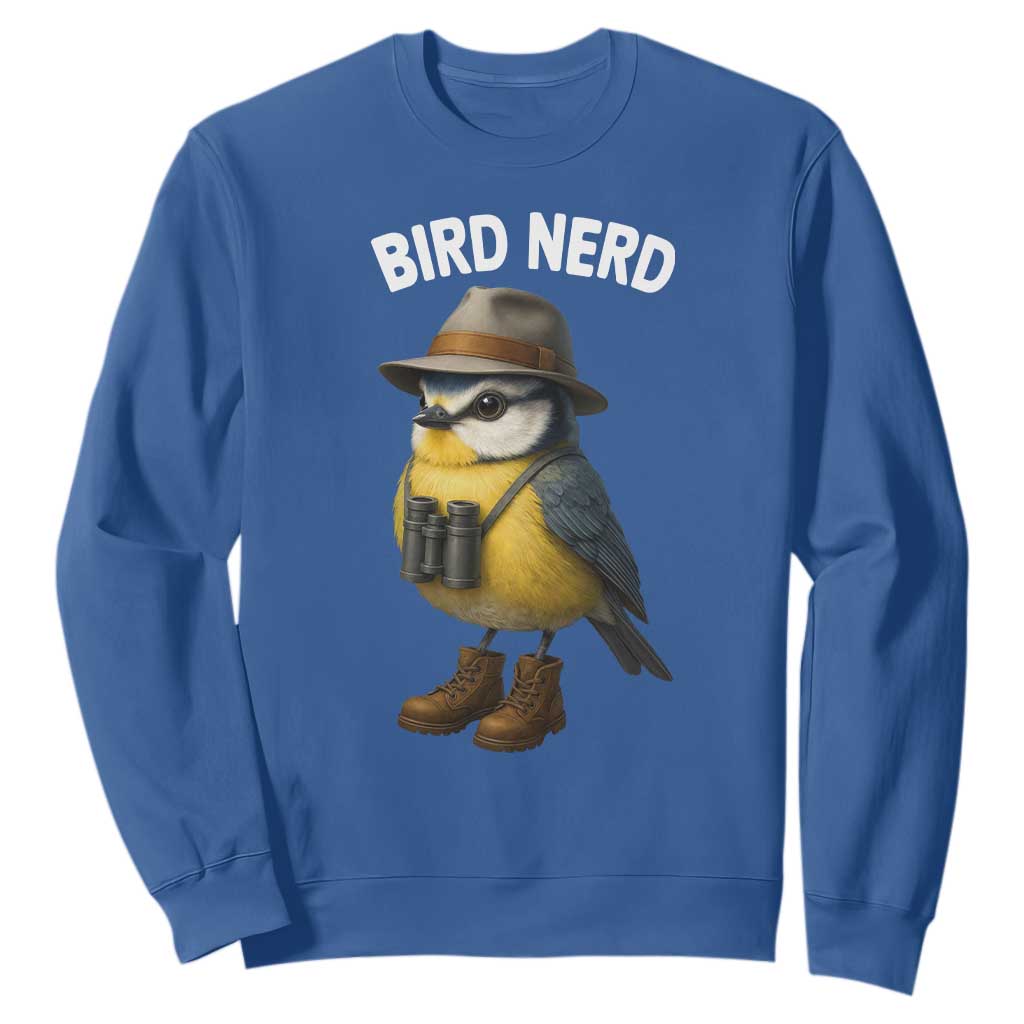Bird Nerd Sweatshirt Funny Birding Bird Lover Watcher Twitcher TS10 Royal Blue Print Your Wear
