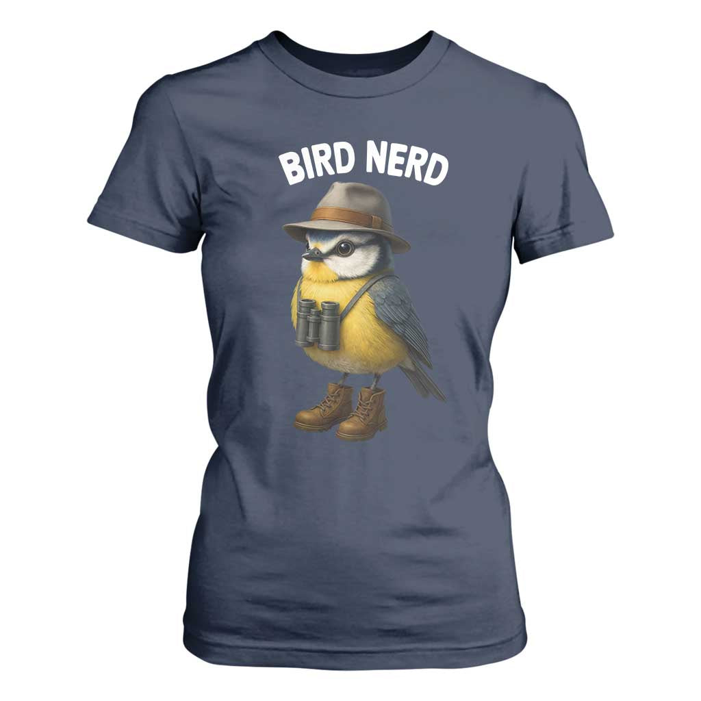 Bird Nerd T Shirt For Women Funny Birding Bird Lover Watcher Twitcher TS10 Navy Print Your Wear
