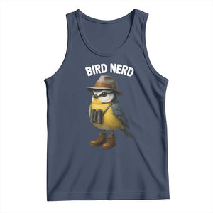 Bird Nerd Tank Top Funny Birding Bird Lover Watcher Twitcher TS10 Navy Print Your Wear