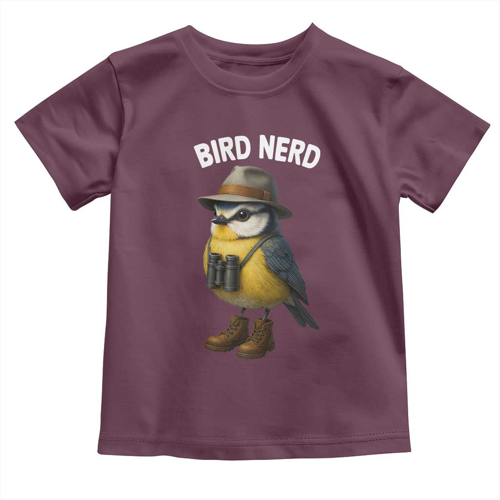 Bird Nerd Toddler T Shirt Funny Birding Bird Lover Watcher Twitcher TS10 Maroon Print Your Wear