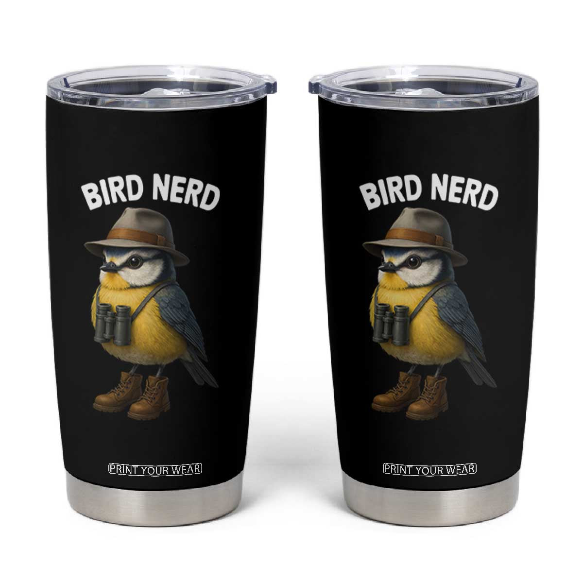 Bird Nerd Tumbler Cup Funny Birding Bird Lover Watcher Twitcher TS10 Black Print Your Wear