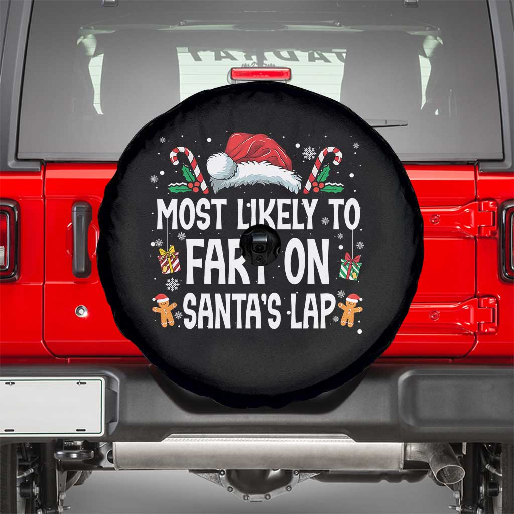 Family Matching Christmas Spare Tire Cover Most Likely To Fart On Santa's Lap TS10 Black Print Your Wear