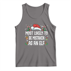 Family Matching Christmas Tank Top Funny Most Likely To Be Mistaken As An Elf TS10 Deep Heather Print Your Wear
