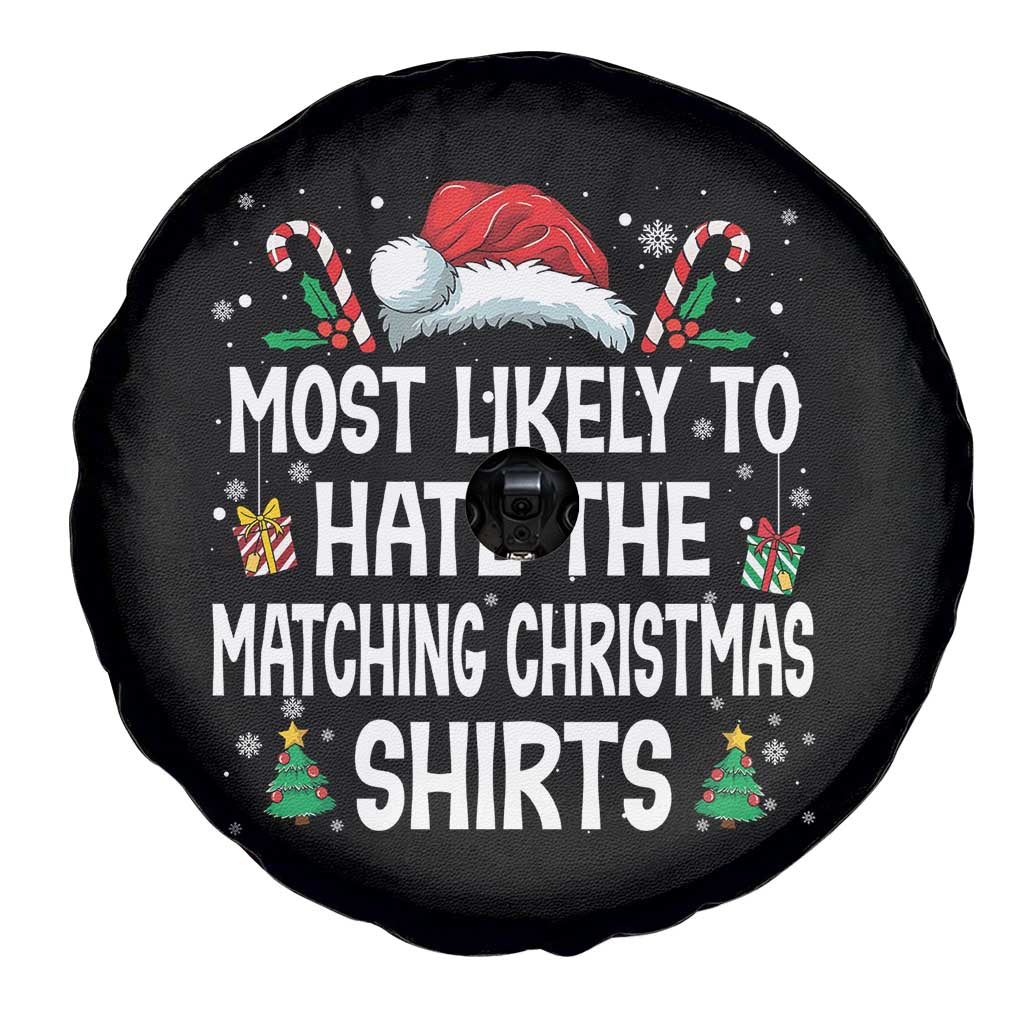 Family Matching Christmas Spare Tire Cover Most Likely To Hate Matching Christmas TS10 Print Your Wear
