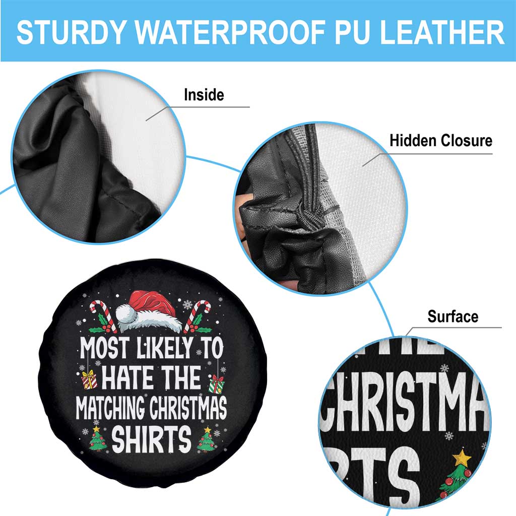Family Matching Christmas Spare Tire Cover Most Likely To Hate Matching Christmas TS10 Print Your Wear