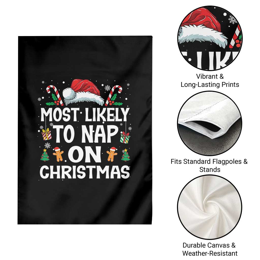 Family Matching Christmas Garden Flag Most Likely To Nap On Xmas TS10 Print Your Wear