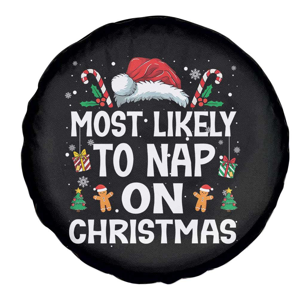 Family Matching Christmas Spare Tire Cover Most Likely To Nap On Xmas TS10 Print Your Wear