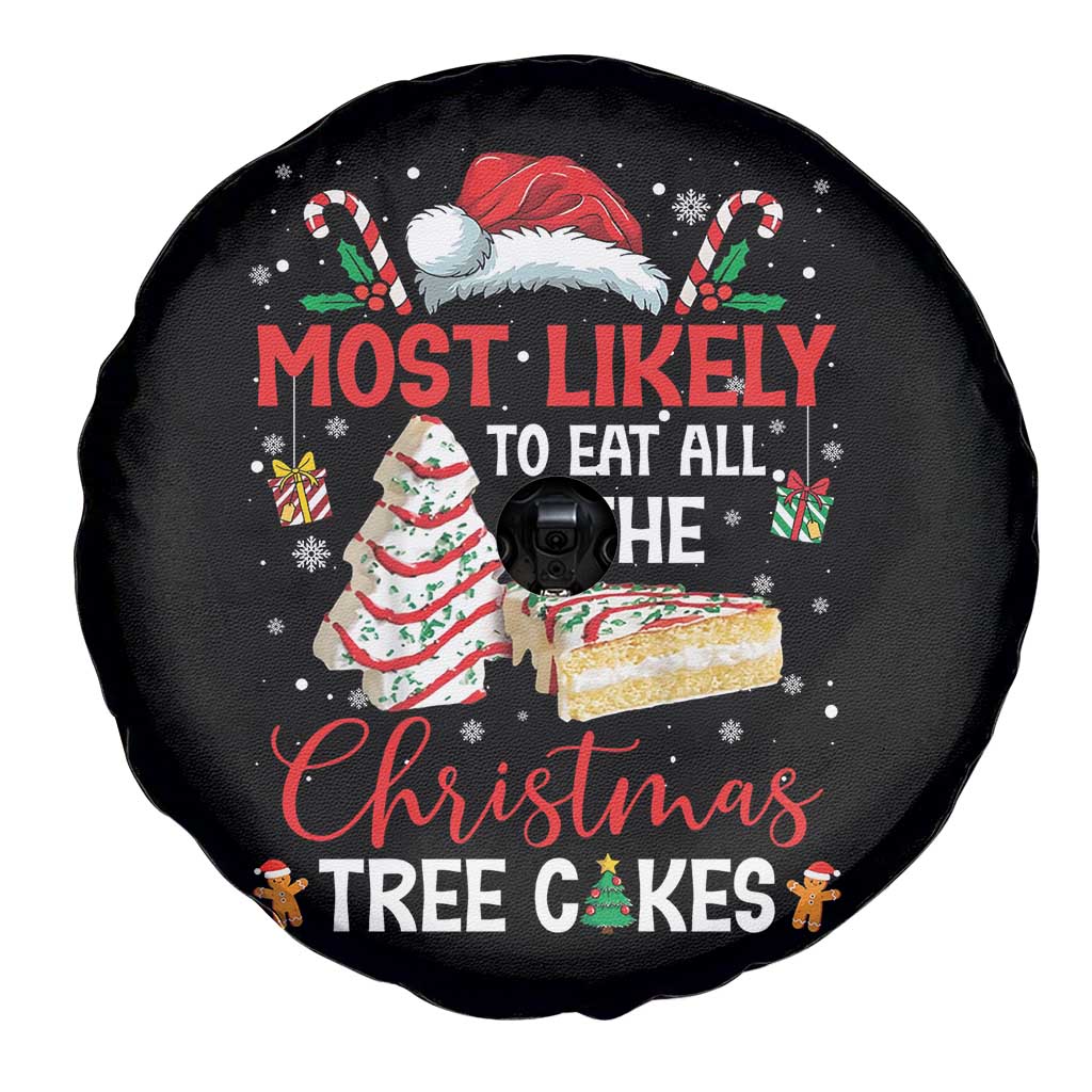 Funny Christmas Squad Spare Tire Cover Most Likely To Eat All The Christmas Tree Cakes TS10 Print Your Wear