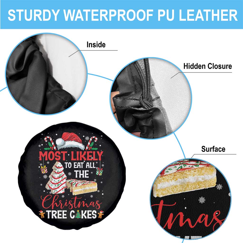 Funny Christmas Squad Spare Tire Cover Most Likely To Eat All The Christmas Tree Cakes TS10 Print Your Wear