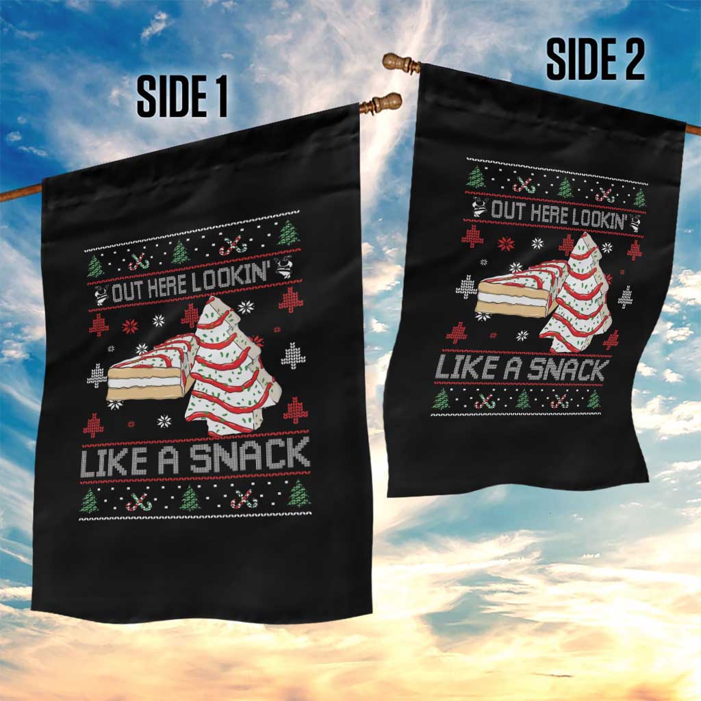 Debbies Christmas Tree Cake Garden Flag Out Here Lookin Like A Snack TS10 Print Your Wear