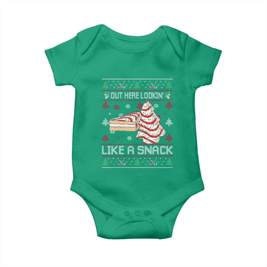 Debbies Christmas Tree Cake Baby Onesie Out Here Lookin Like A Snack TS10 Irish Green Print Your Wear