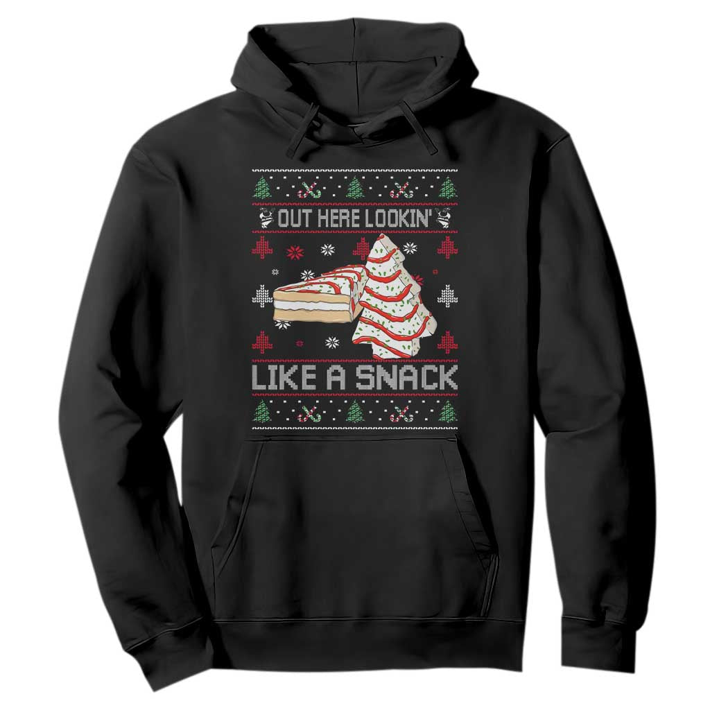 Debbies Christmas Tree Cake Hoodie Out Here Lookin Like A Snack TS10 Black Print Your Wear