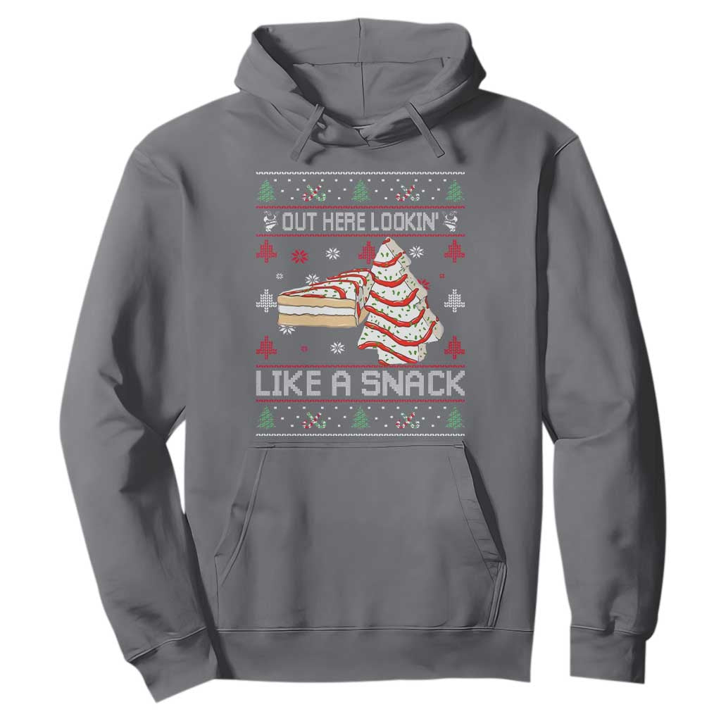 Debbies Christmas Tree Cake Hoodie Out Here Lookin Like A Snack TS10 Charcoal Print Your Wear