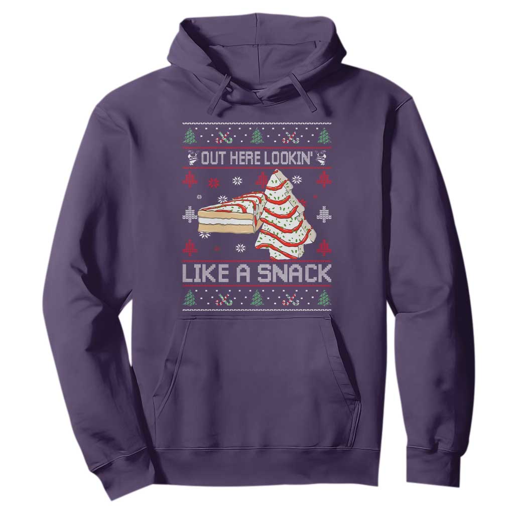 Debbies Christmas Tree Cake Hoodie Out Here Lookin Like A Snack TS10 Purple Print Your Wear