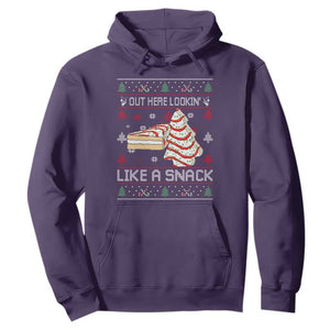 Debbies Christmas Tree Cake Hoodie Out Here Lookin Like A Snack TS10 Purple Print Your Wear