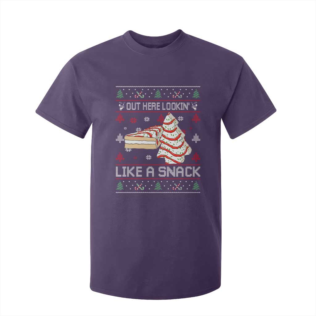 Debbies Christmas Tree Cake T Shirt For Kid Out Here Lookin Like A Snack TS10 Purple Print Your Wear