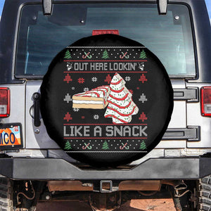 Debbies Christmas Tree Cake Spare Tire Cover Out Here Lookin Like A Snack TS10 No hole Black Print Your Wear