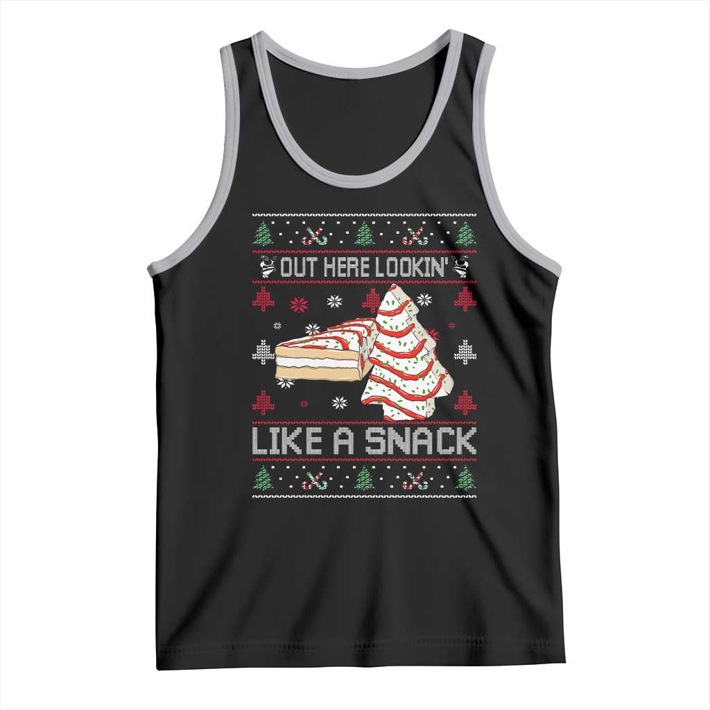 Debbies Christmas Tree Cake Tank Top Out Here Lookin Like A Snack TS10 Black Athletic Heather Print Your Wear