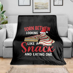 Torn Between Looking Like A Snack Or Eating One Christmas Throw Blanket Debbies Tree Cake TS10 Print Your Wear